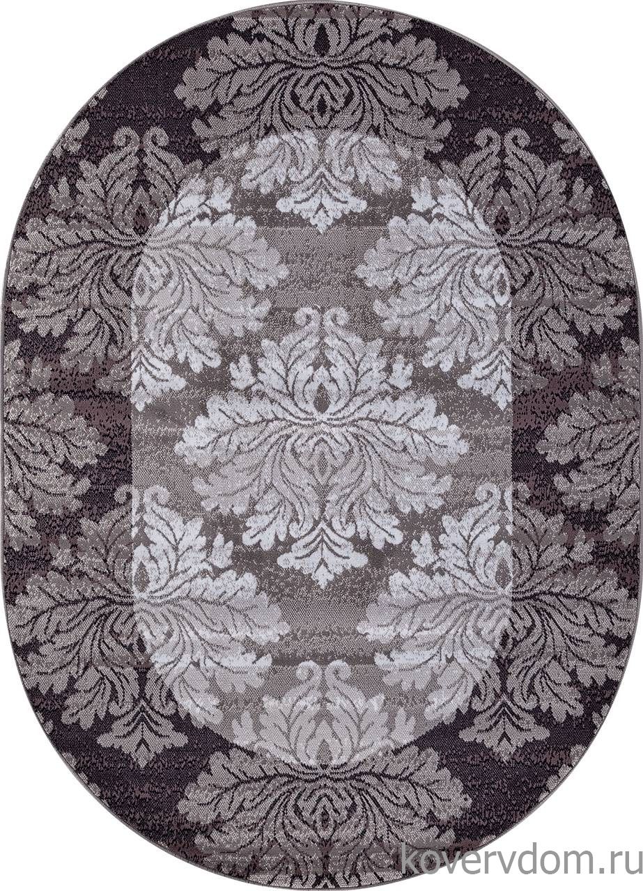 Ковер SILVER d213 GRAY-PURPLE Овал