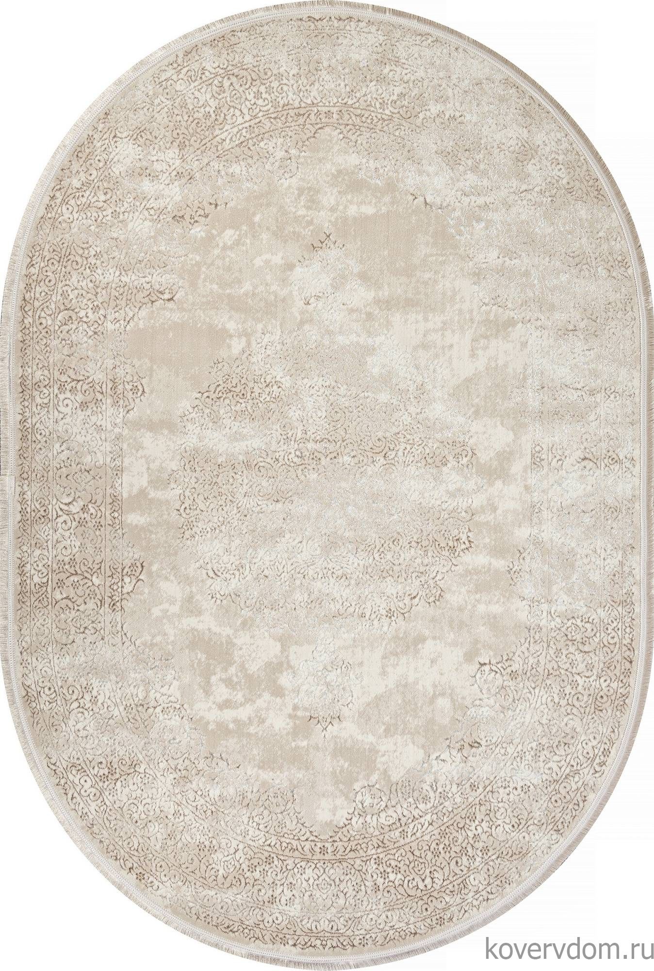 Ковер MIKONOS F569AC CREAM / KAHVE Овал