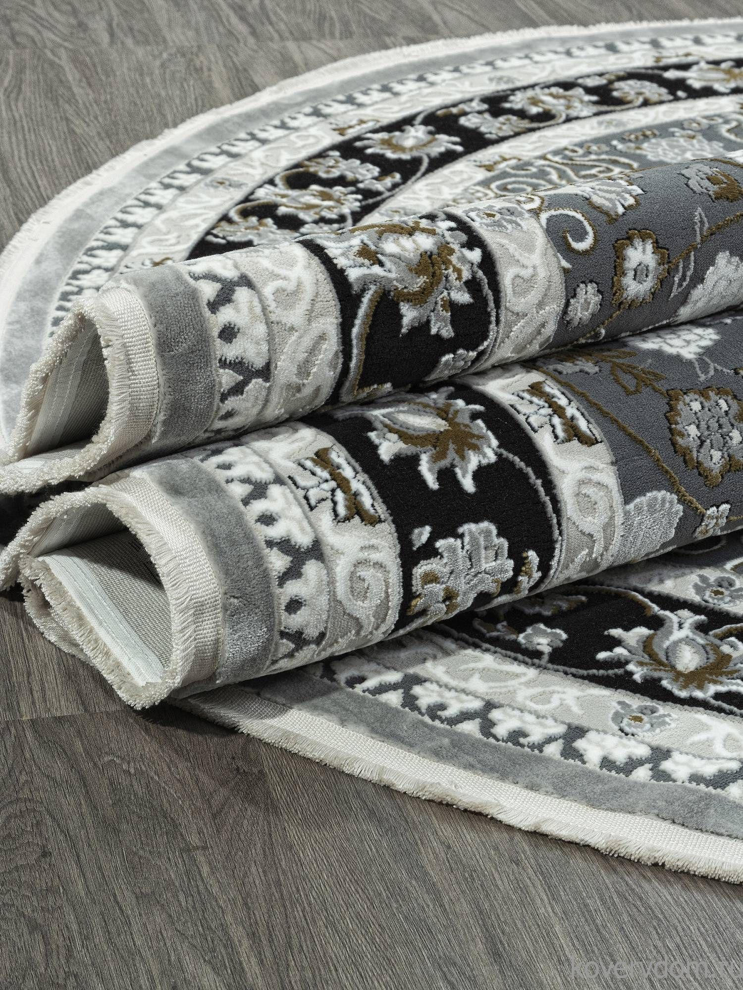 Ковер MIRAY O1467 090 BLACK Овал Ковер MIRAY O1467 090 BLACK Овал