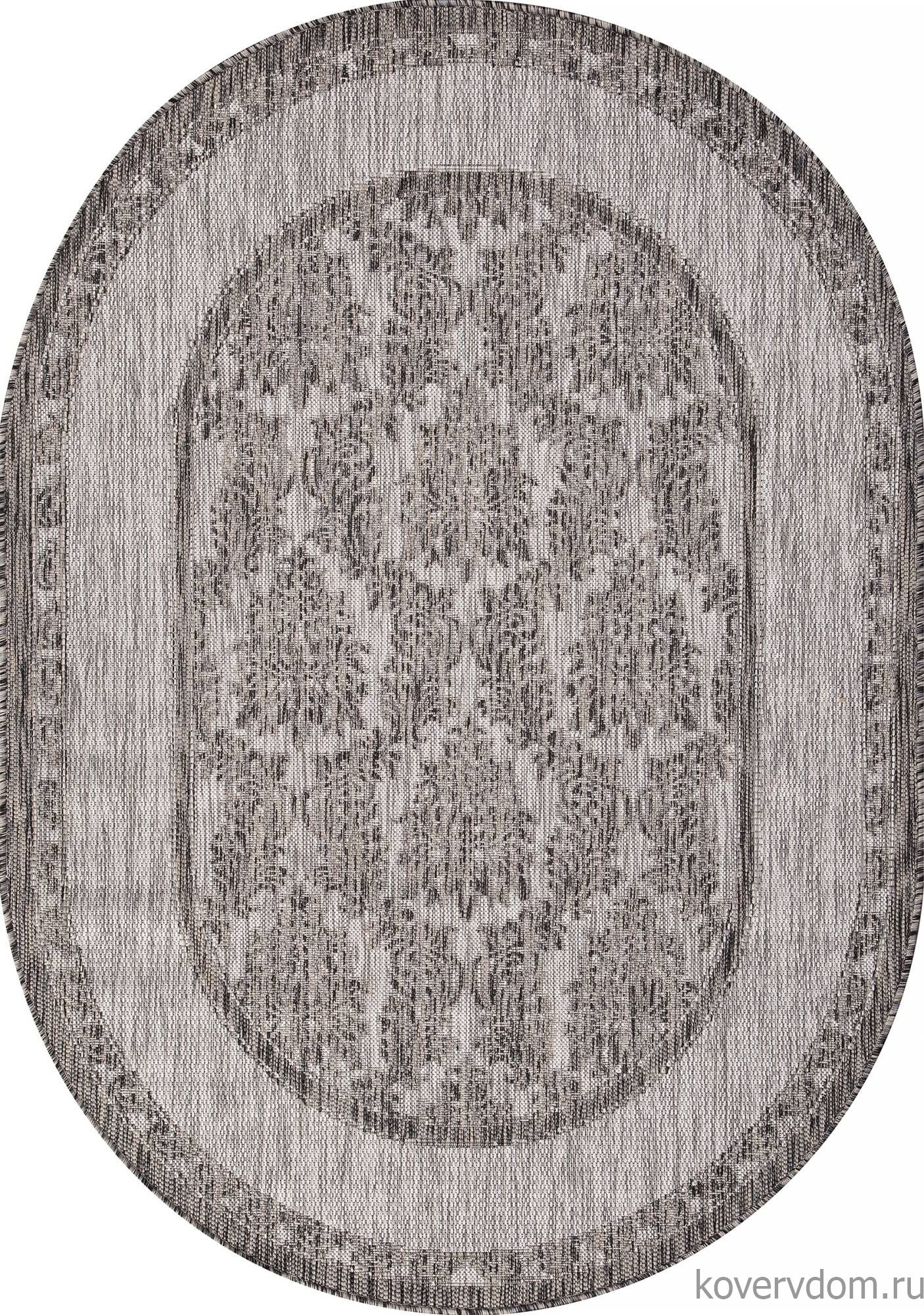 Ковер циновка VEGAS S001 GRAY/Серый Овал
