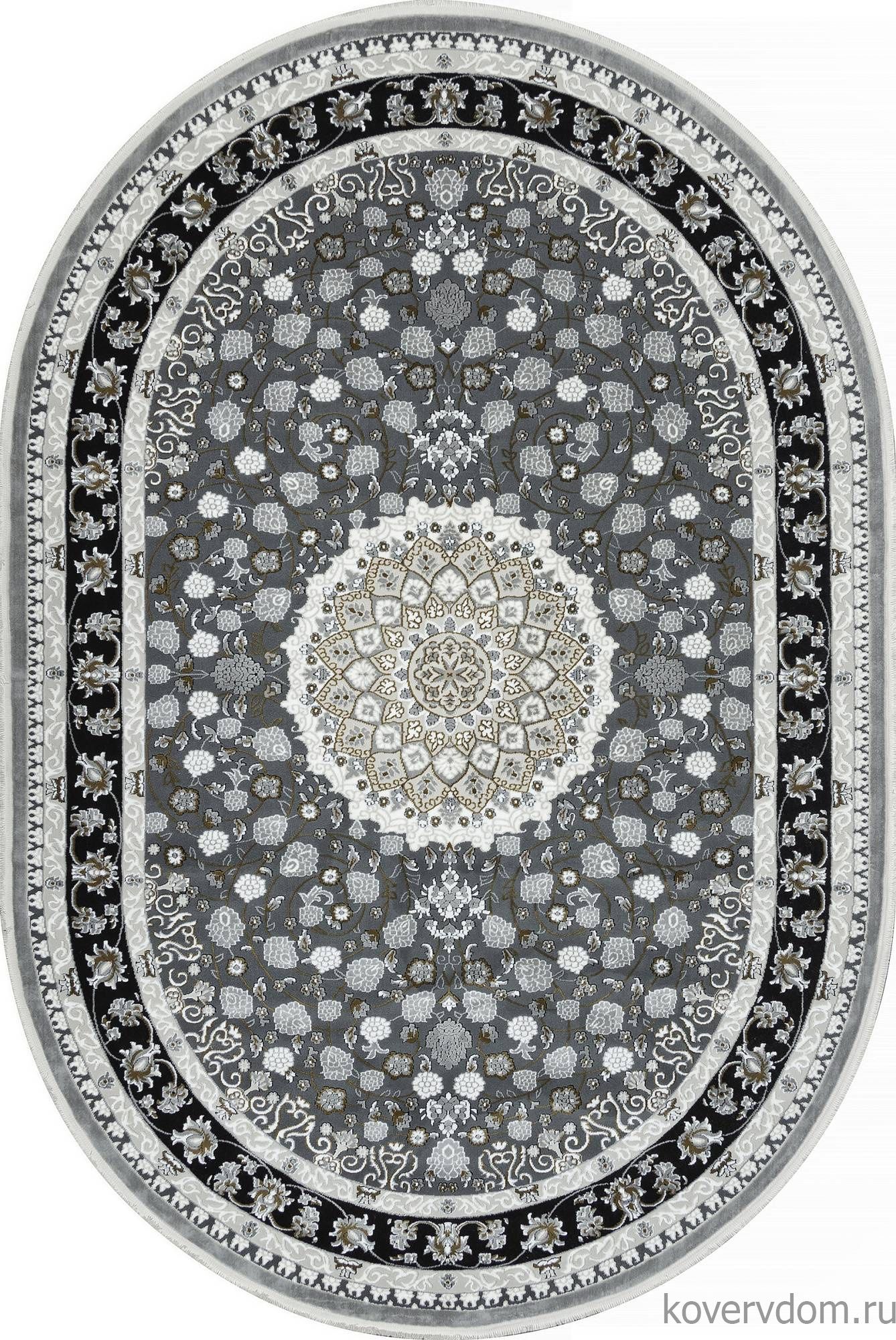 Ковер MIRAY O1467 090 BLACK Овал Ковер MIRAY O1467 090 BLACK Овал