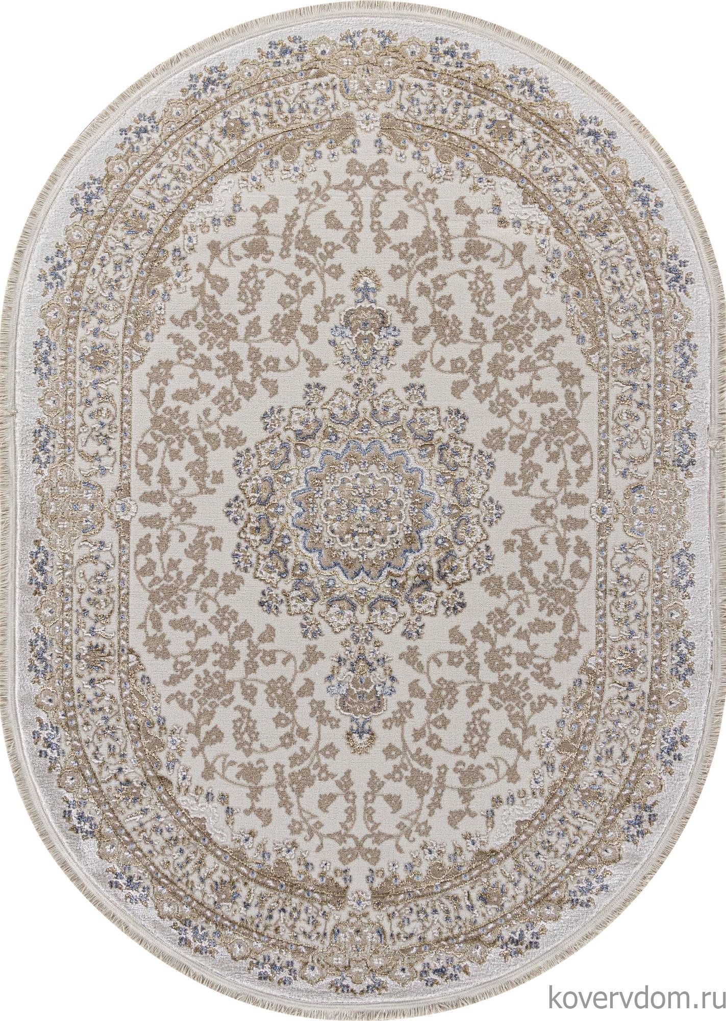 Ковер MOSSO 27239A CREAM / BLUE Овал Ковер MOSSO 27239A CREAM / BLUE Овал