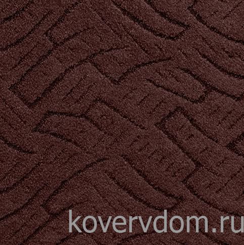 Однотонный ковер-палас TOPOL 077 темно-коричневый