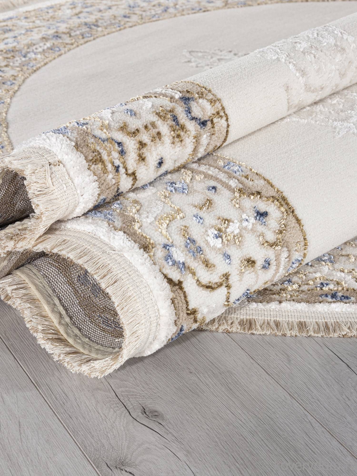 Ковер MOSSO 27236A CREAM / BLUE Овал Ковер MOSSO 27236A CREAM / BLUE Овал