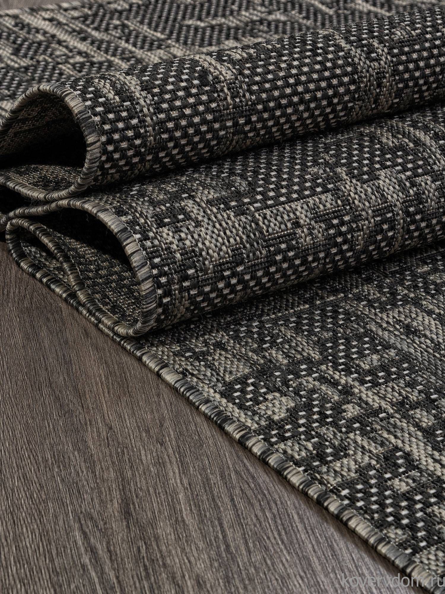 Ковер-циновка KAIR S136 BLACK-GRAY