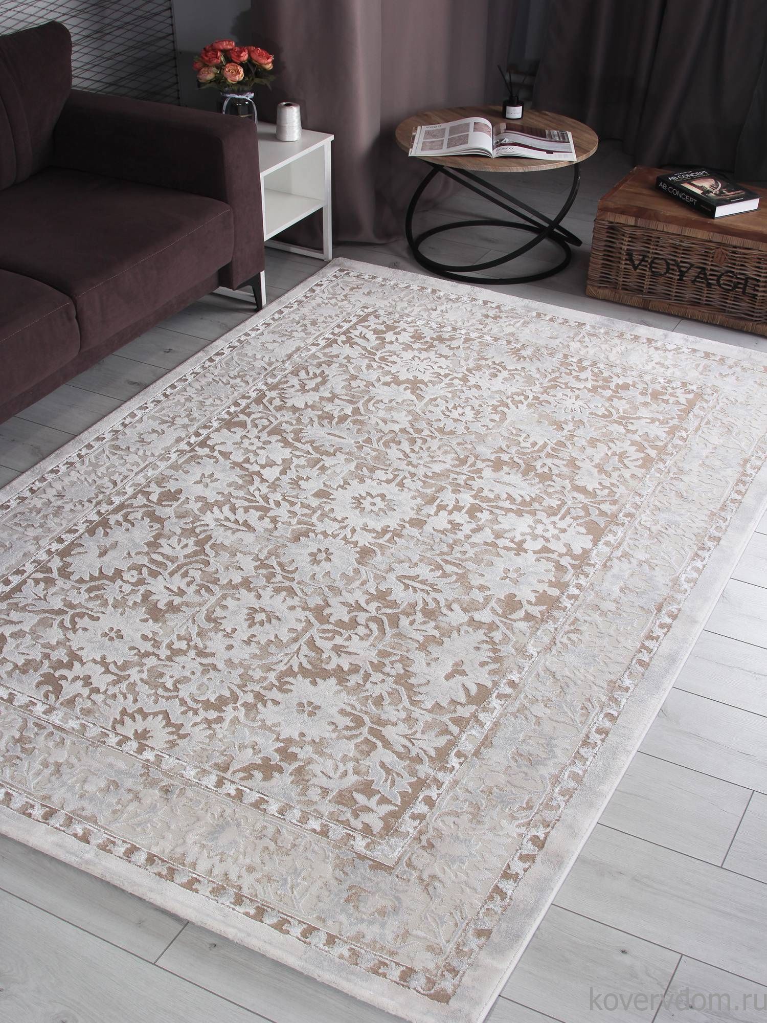 Ковер AMELI-A 9256A S.BEIGE / P.WHITE