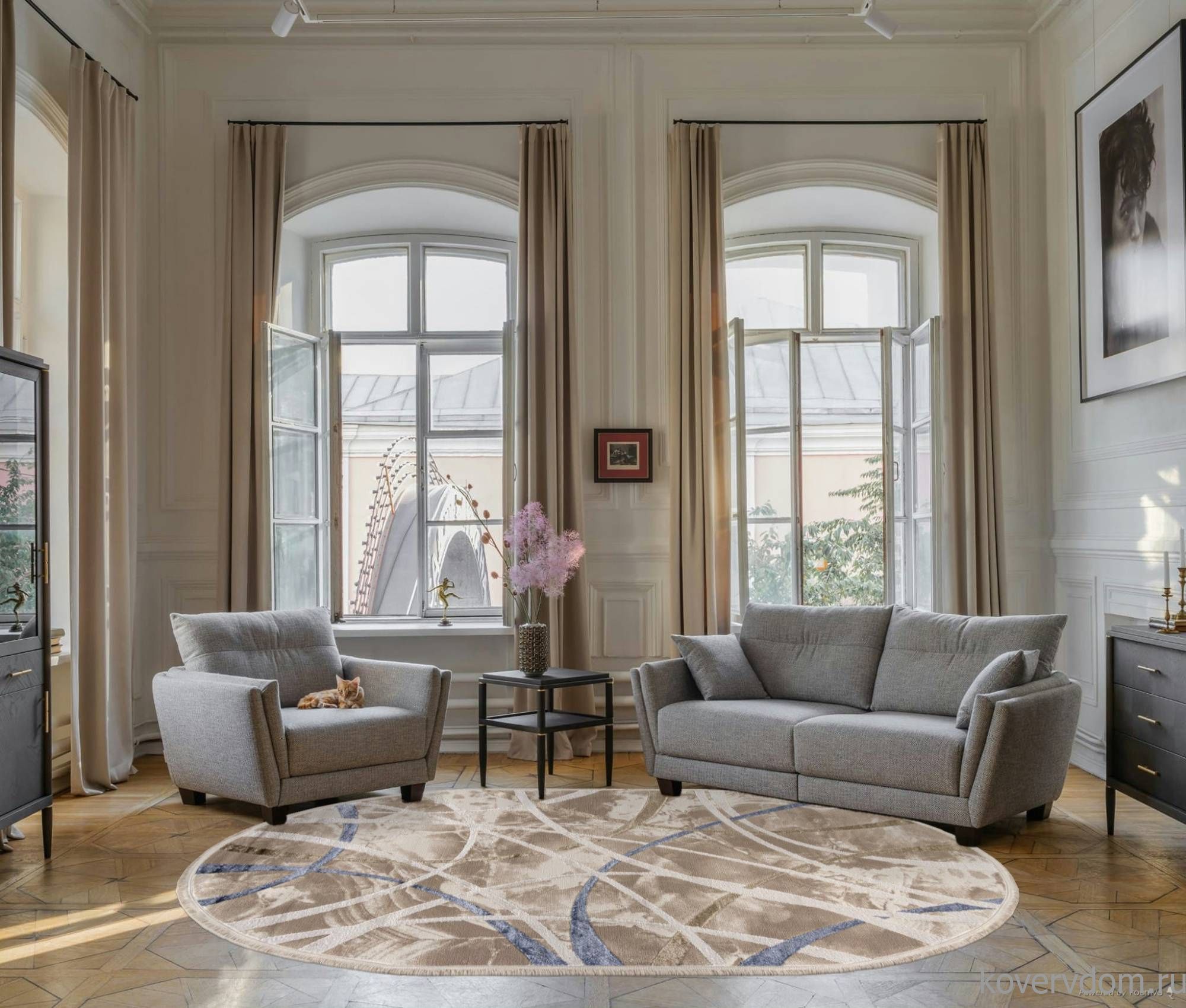 Ковер MOSSO 27248A CREAM / BEIGE Овал