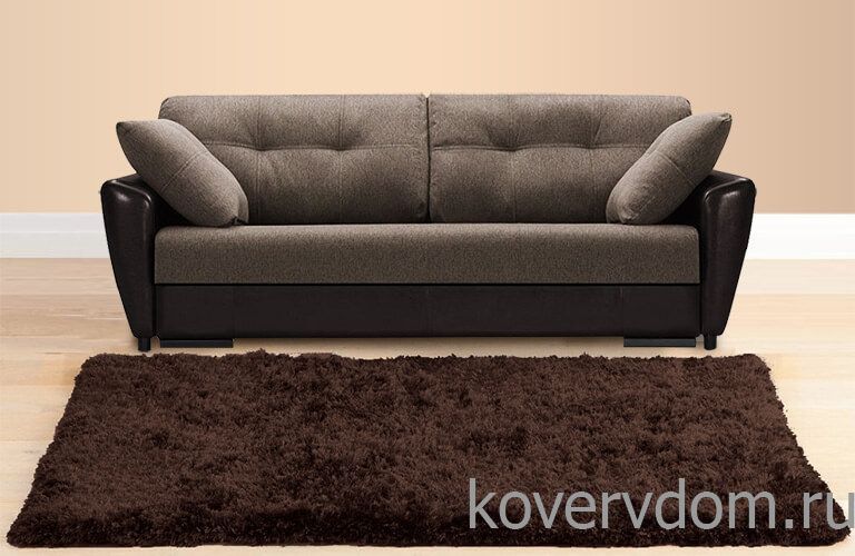 Ковер длинноворсовый Шелк Шегги DARK BROWN Ковер длинноворсовый Шелк Шегги DARK BROWN