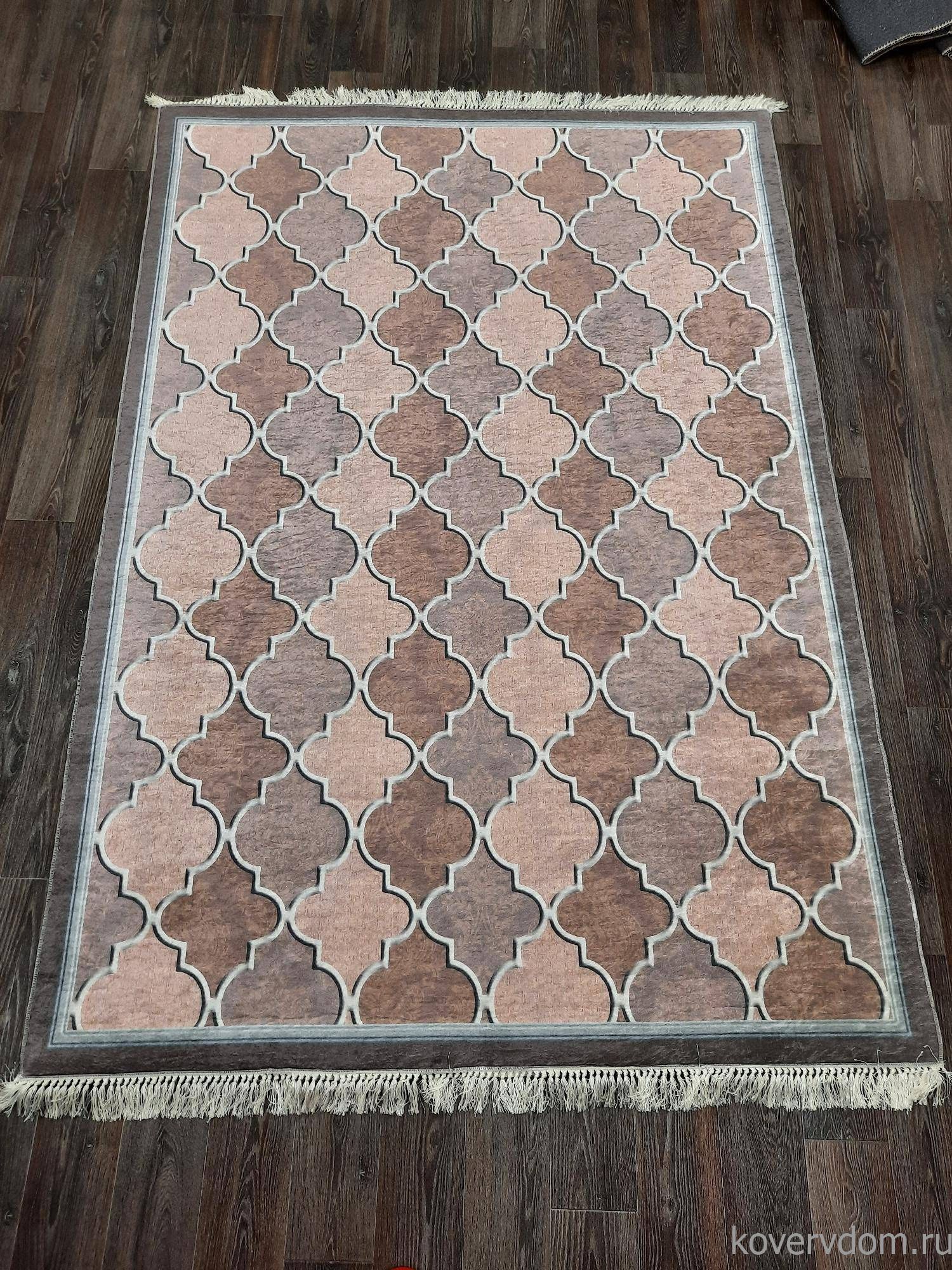 Ковер Decovilla 11023.101 HANZADE Светло-коричневый Ковер Decovilla 11023.101 HANZADE Светло-коричневый