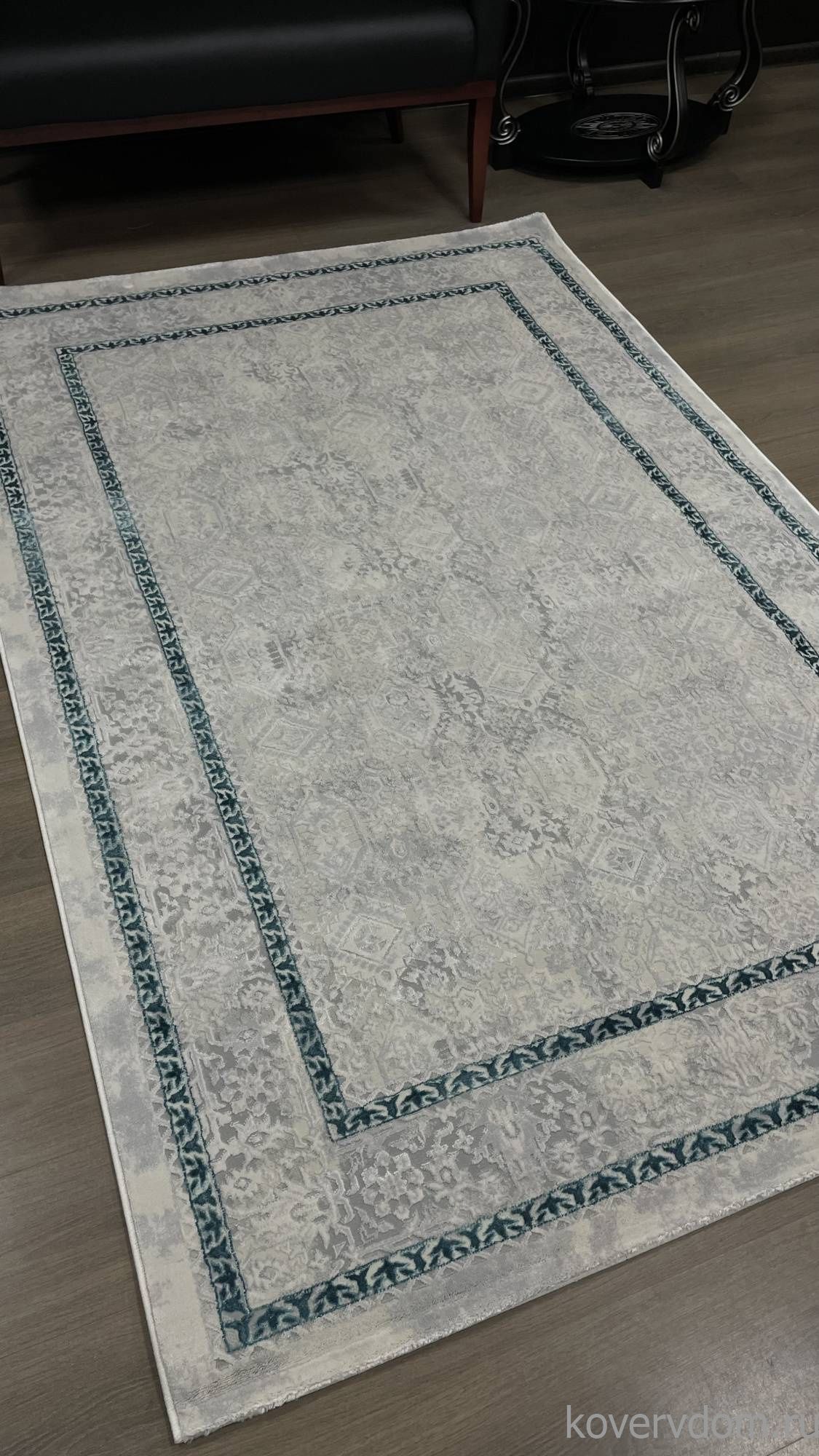 Ковер AMELI 9255A S.L.GREY / P.TURQUOISE