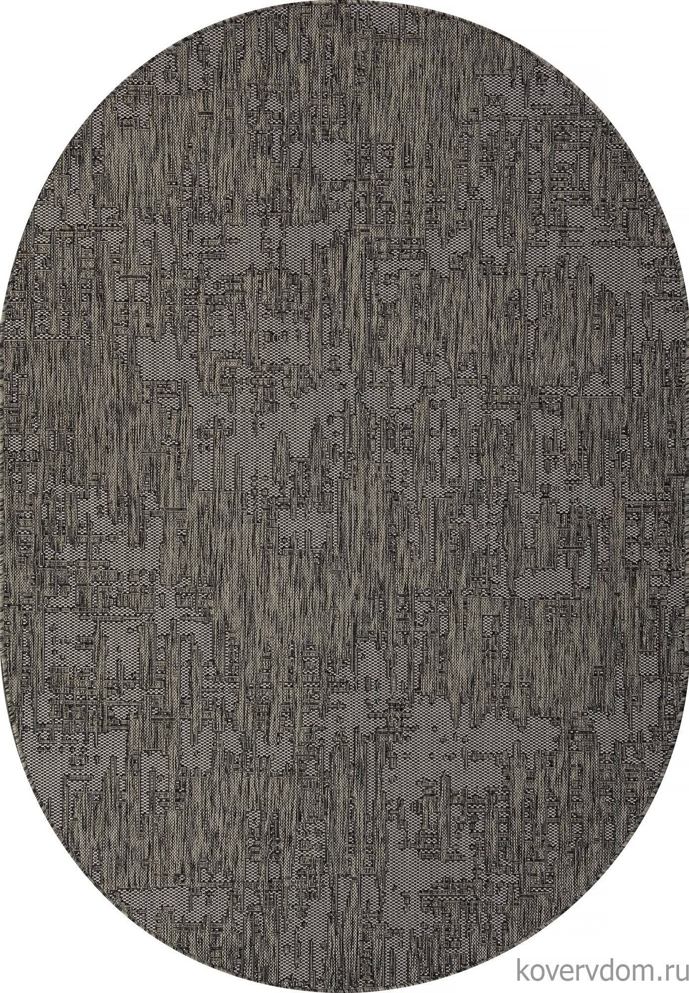 Ковер-циновка KAIR S144 BLACK-GRAY Овал Ковер-циновка KAIR S144 BLACK-GRAY Овал