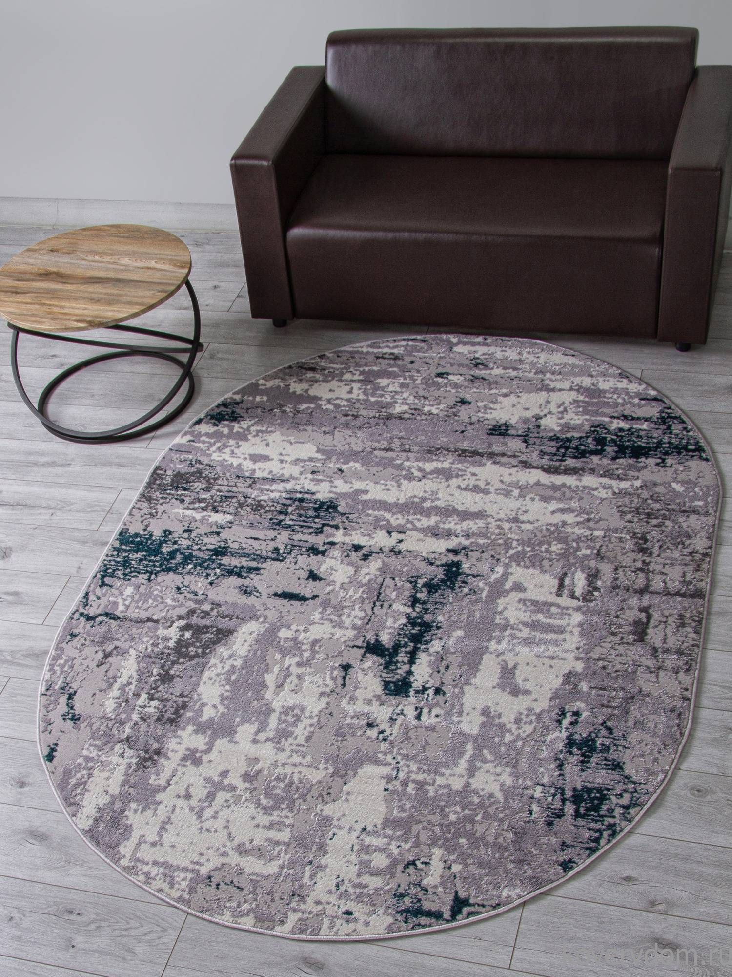 Ковер PALERMO F279 GRAY Овал