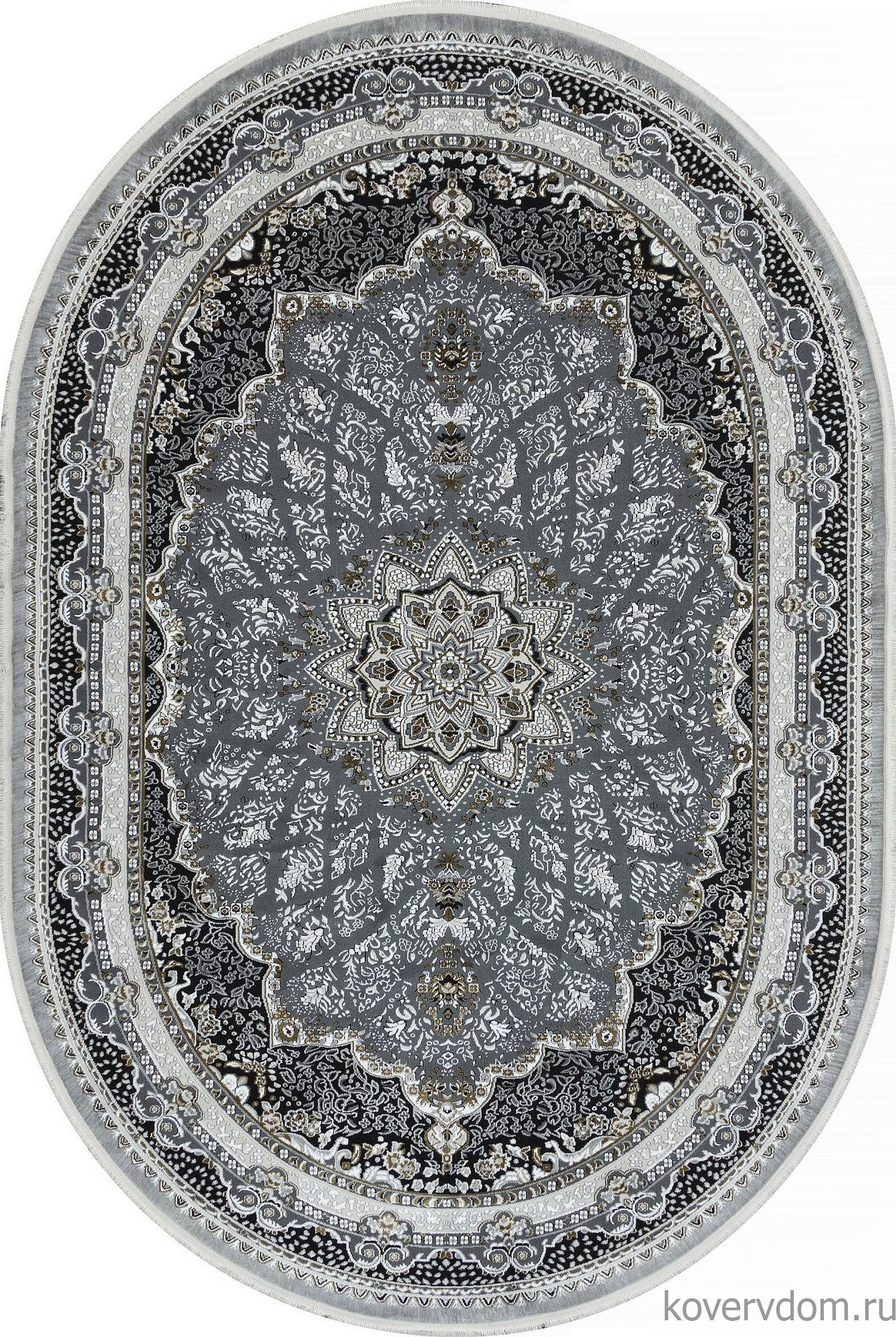 Ковер MIRAY O1463 091 BLACK Овал Ковер MIRAY O1463 091 BLACK Овал