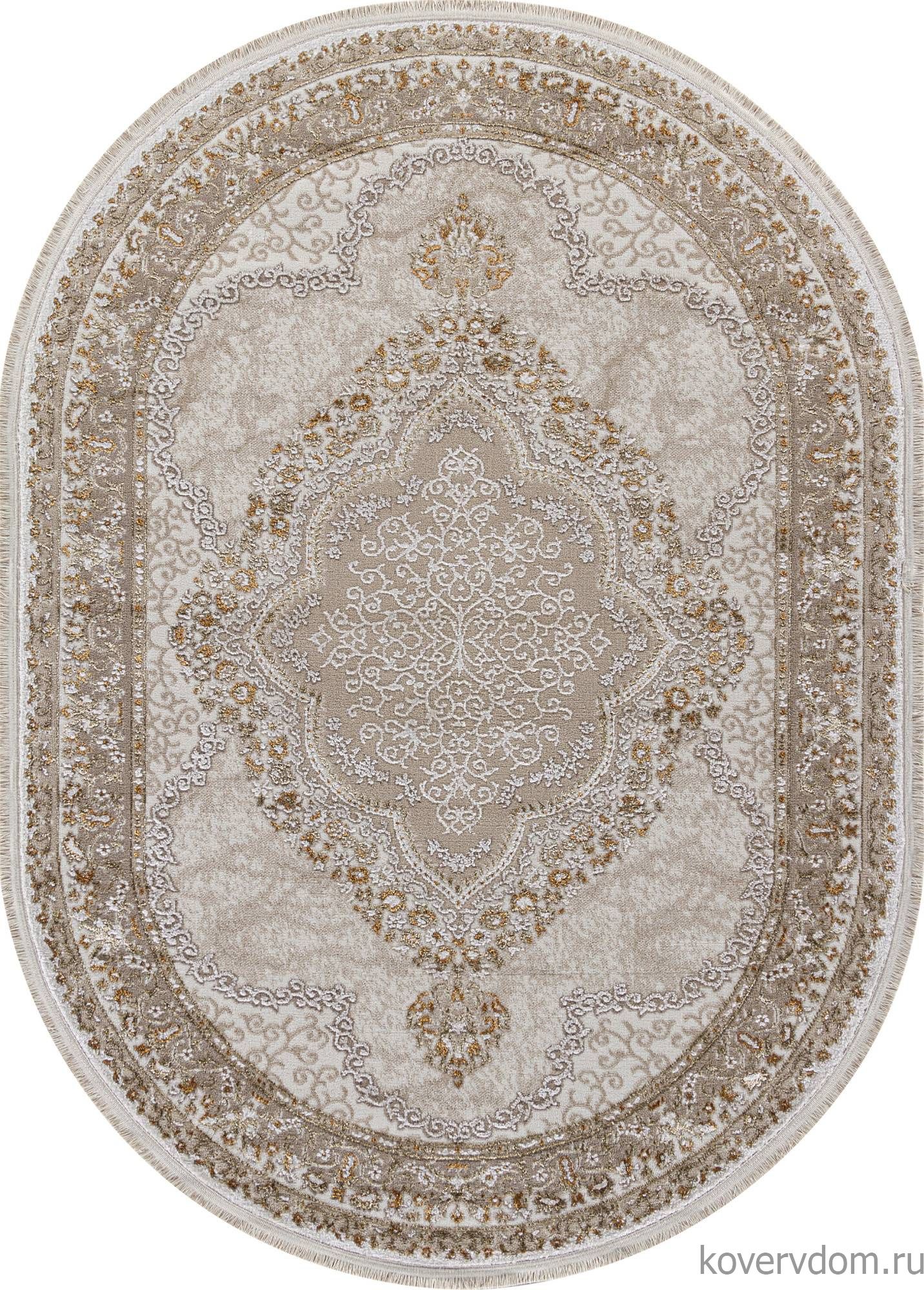 Ковер MOSSO 27226A BEIGE / BEIGE Овал Ковер MOSSO 27226A BEIGE / BEIGE Овал