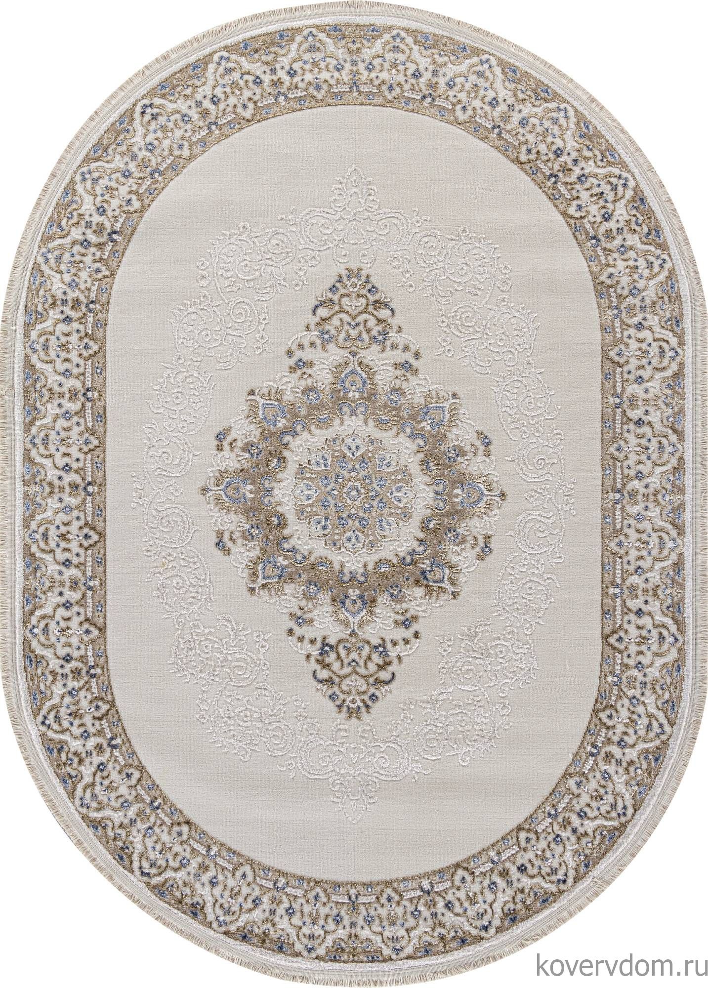 Ковер MOSSO 27236A CREAM / BLUE Овал Ковер MOSSO 27236A CREAM / BLUE Овал